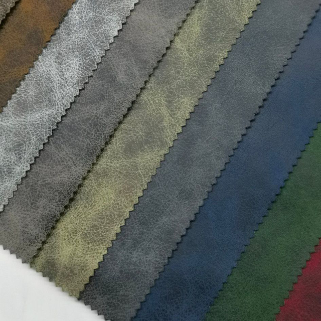 Factory Direct Low Price Imitation Leather Upholstery Fabric for Sofa Furniture