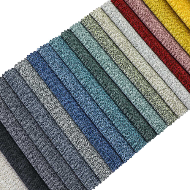 Linen Fabric 100%Polyester Knitting for Sofa Covering Upholstery Home Textile